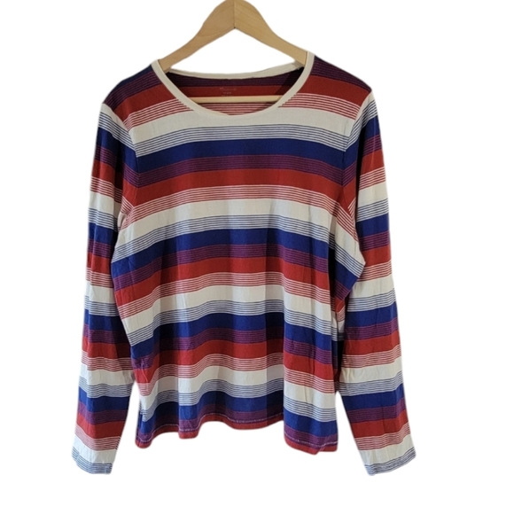 Madewell Women's Plus Size Sweatshirt 2X Multicolored Stripe Long Sleeve Cozy - Picture 1 of 12
